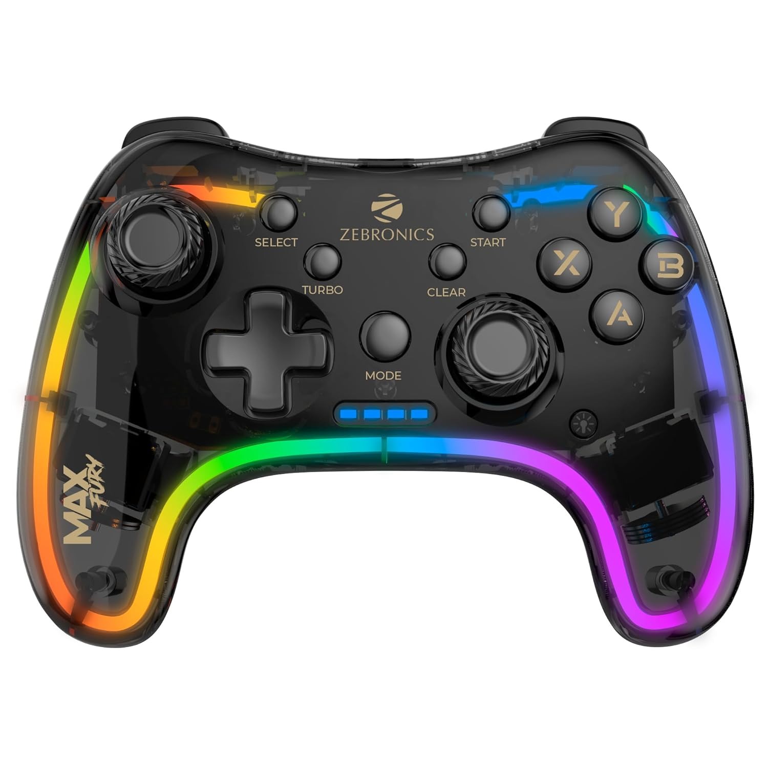 Zebronics MAX FURY RGB LED Wired Gamepad