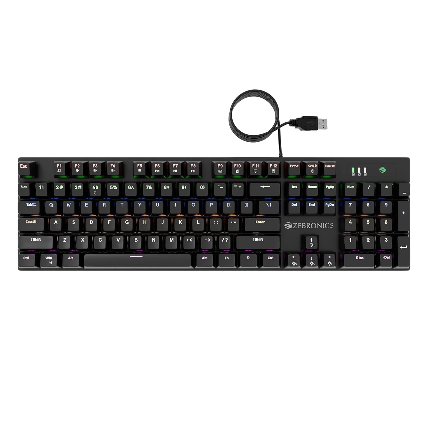Zebronics Max Ninja 100 Mechanical Keyboard, RGB