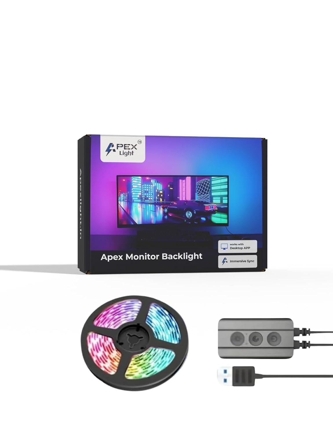 APEX LIGHT Monitor Backlight Screen Sync Box